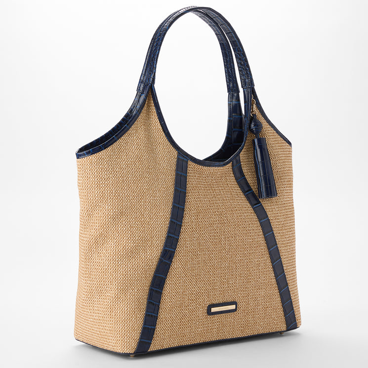 Navy Windswept Iona Tote Side View