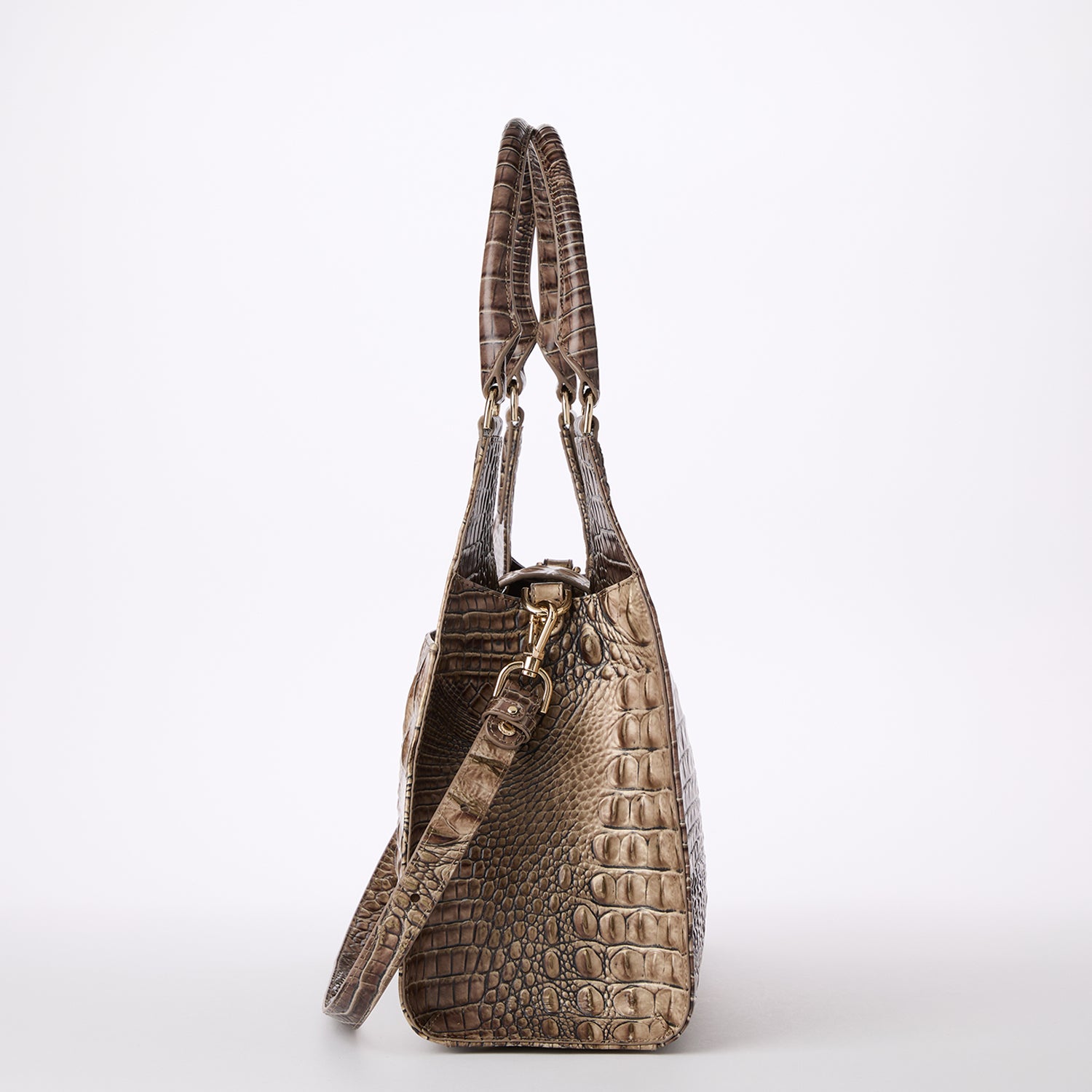 Brahmin Snakeskin and Natural Leather Hobo Handbag authentic