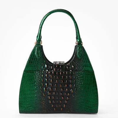 Evergreen Ombre Melbourne Large Adrian Satchel Back View 
