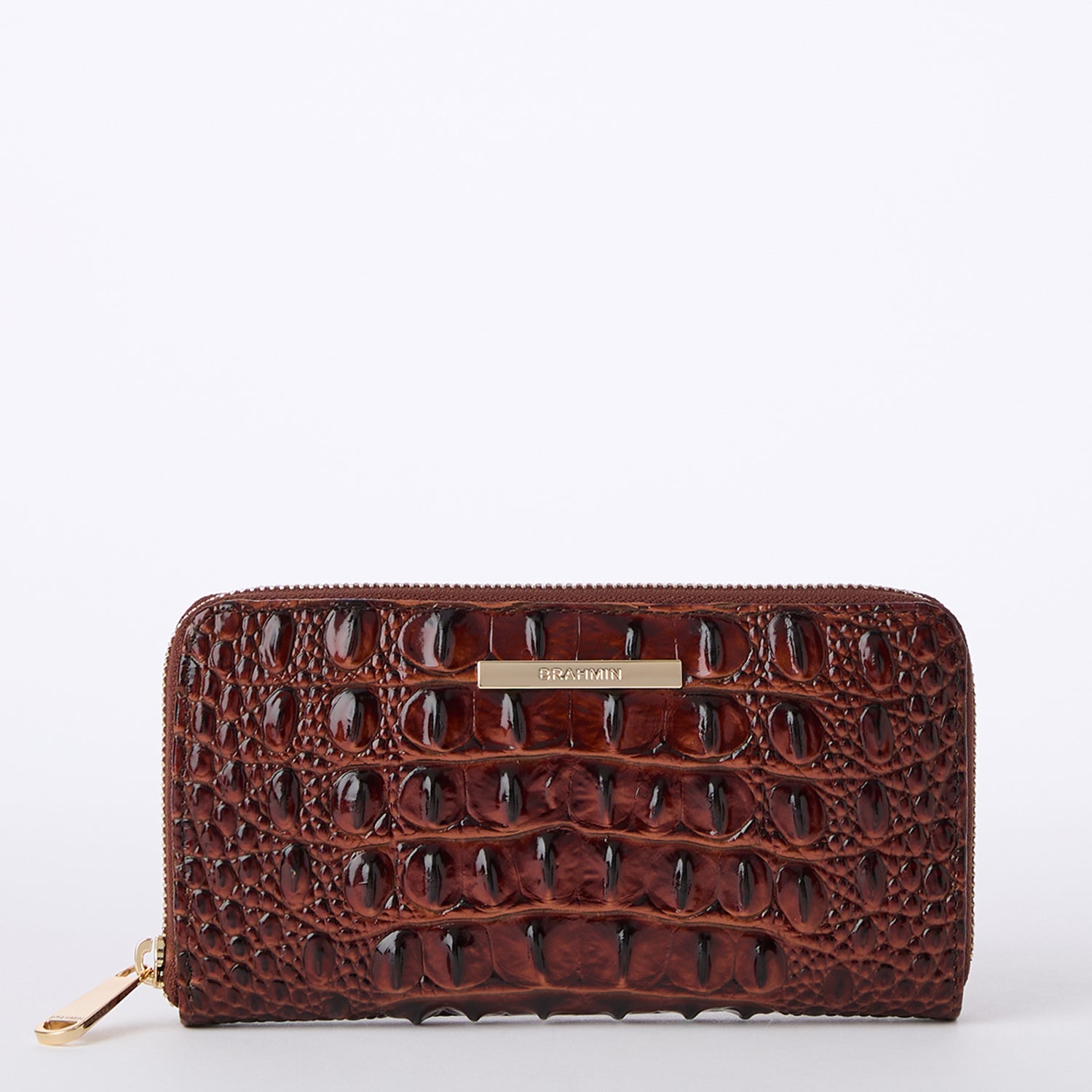Suri Zip Leather Wallet Pecan Melbourne BRAHMIN
