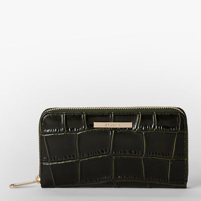 Matcha Green Baize Suri Wallet Front View 