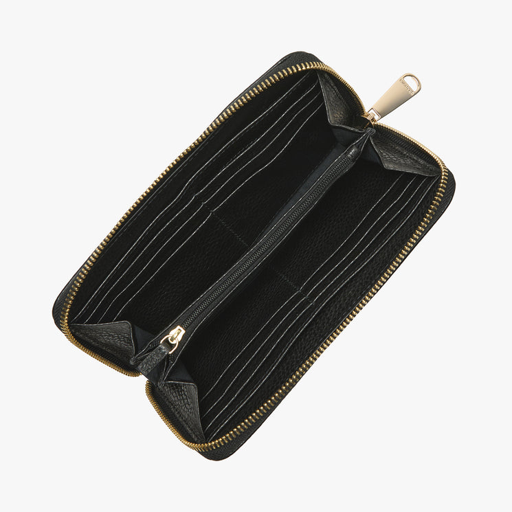 Black Basel Suri Wallet Open Top View