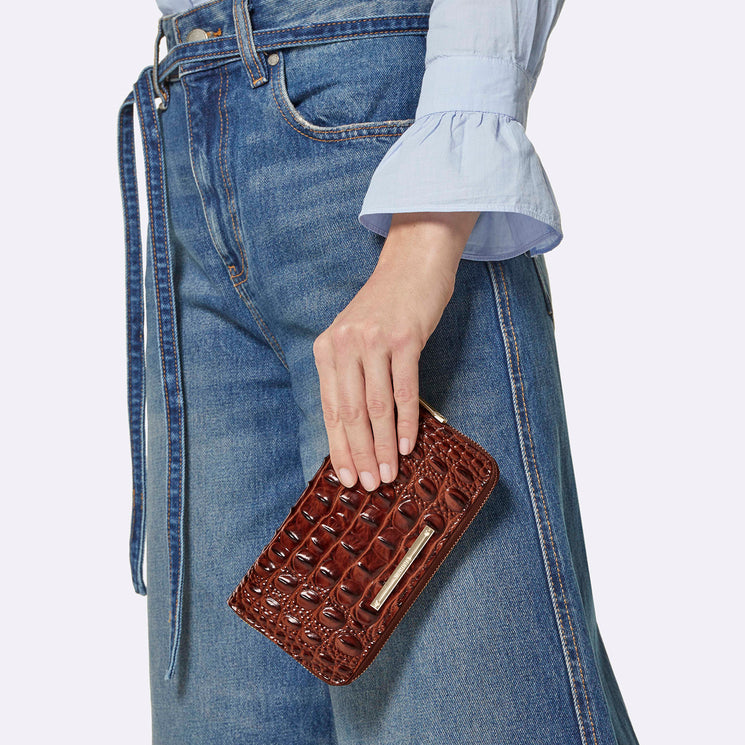 Pecan Melbourne Suri Wallet Being Held By Model
