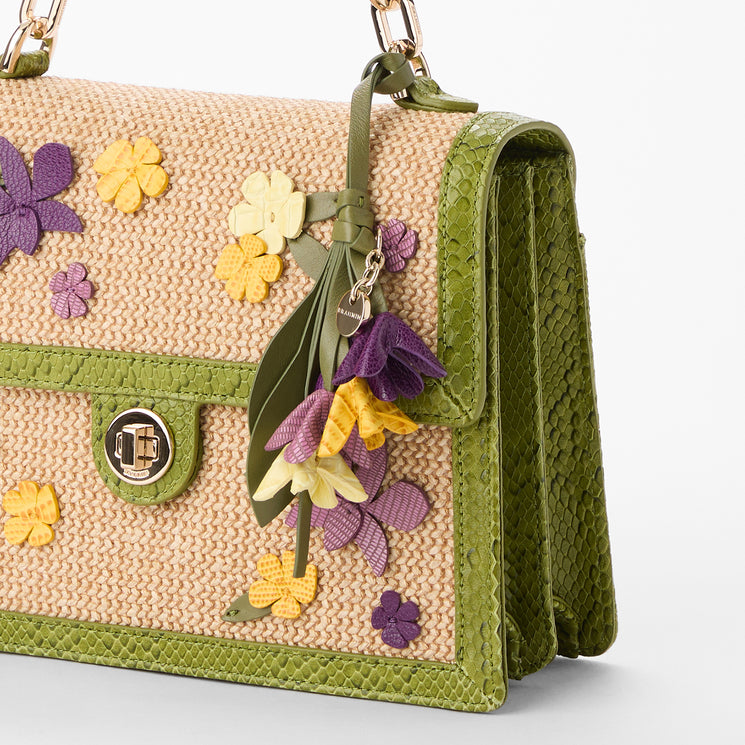 Multi Flora Small Hallie Satchel Tassel View