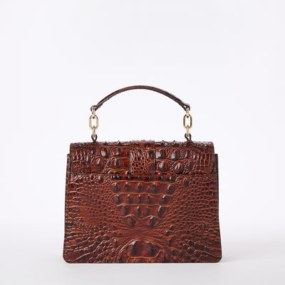 Small Hallie Satchel Pecan Melbourne Back View