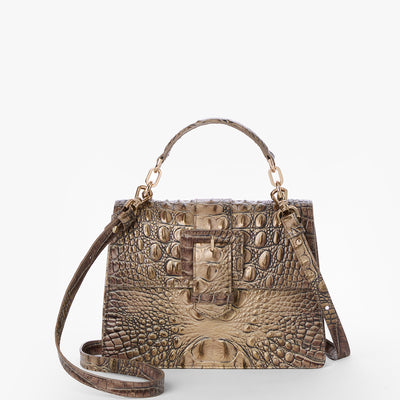 Brindle Melbourne Small Hallie Satchel Front View with Strap 