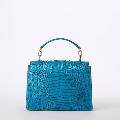 Vibrant Azure Melbourne Small Hallie Satchel Back View 
