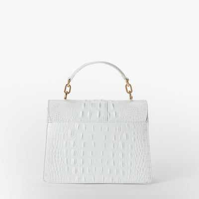 Sea Salt White Melbourne Small Hallie Satchel Back View