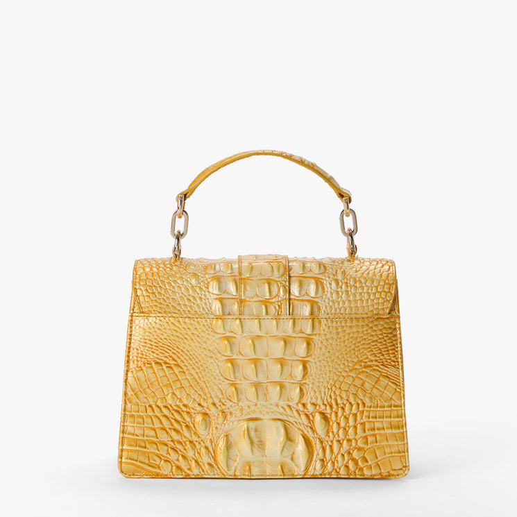 Lemon Drop Melbourne Small Hallie Satchel Back View 