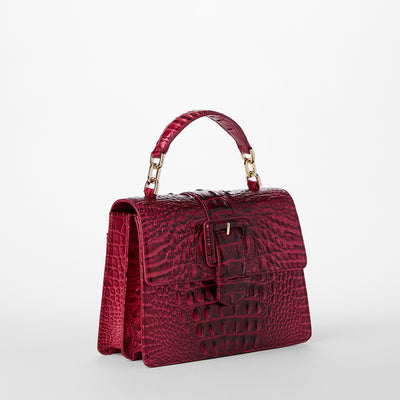 Merlot Ombre Melbourne Small Hallie Satchel Side View 
