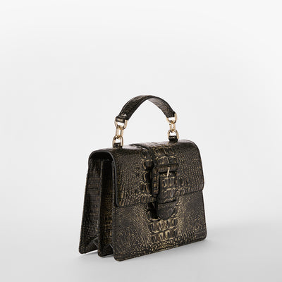 Onyx Melbourne Small Hallie Satchel Side View 