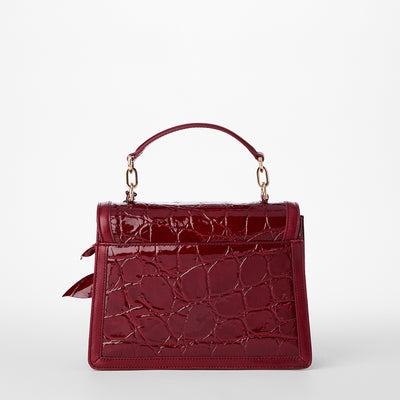 Red Claudine Small Hallie Satchel Back View