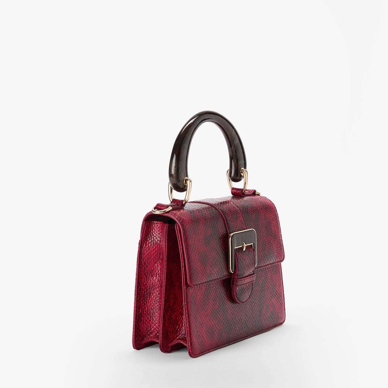 梵*丸様 VOLCANO G-1 BOA-COLLAR SHEEP レザージャケ Hallie Small Satchel | Red Opal Cassatt | BRAHMIN