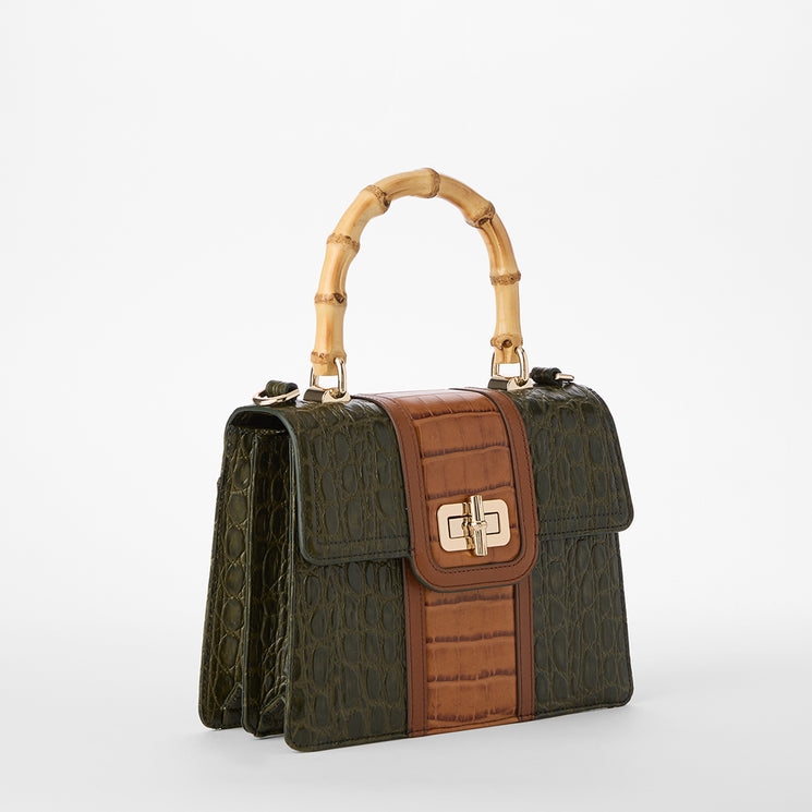 Green Brookhaven Small Hallie Satchel Side View