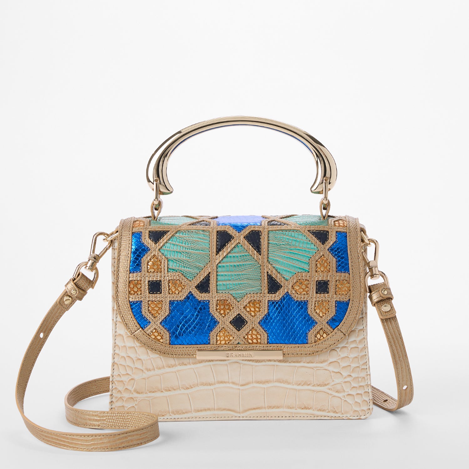 mari-he69 Small Hallie Satchel | Multi Mosaic | BRAHMIN