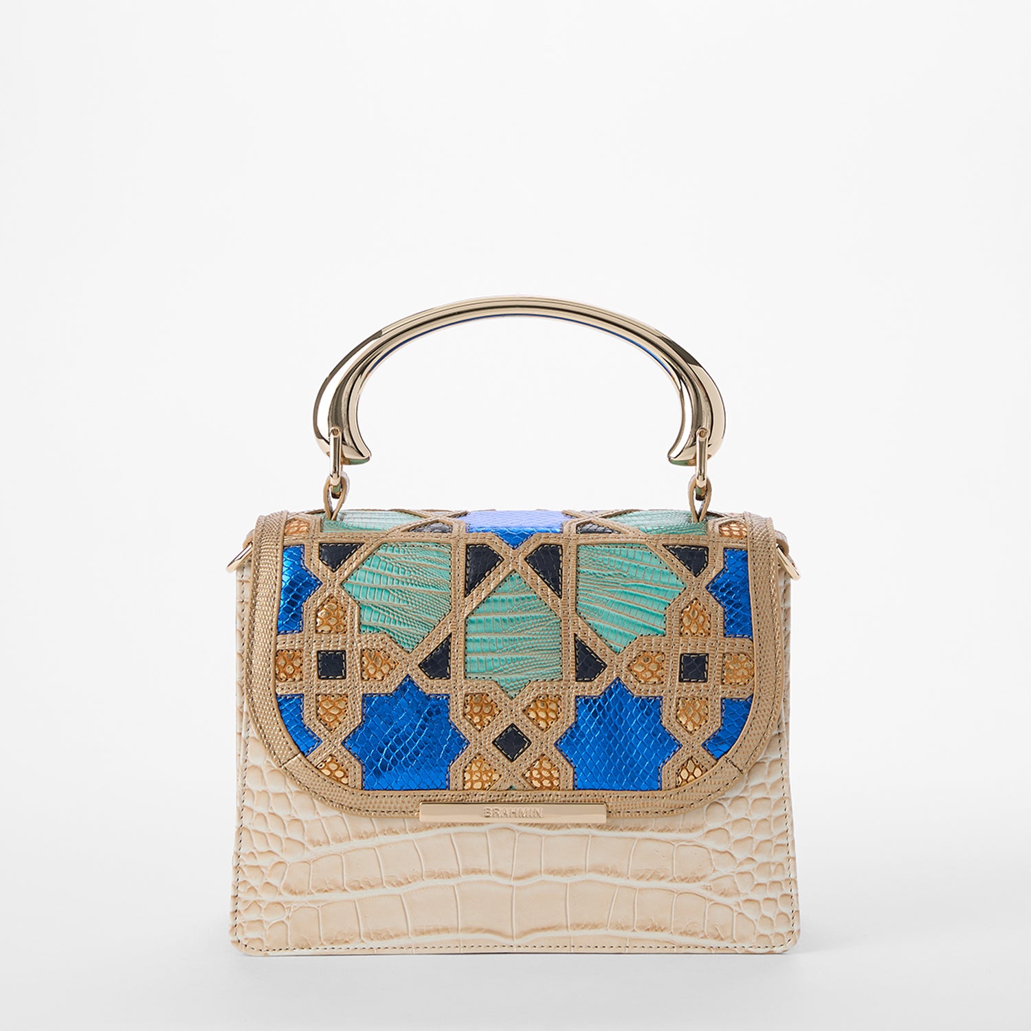 Small Hallie Satchel | Multi Mosaic | BRAHMIN