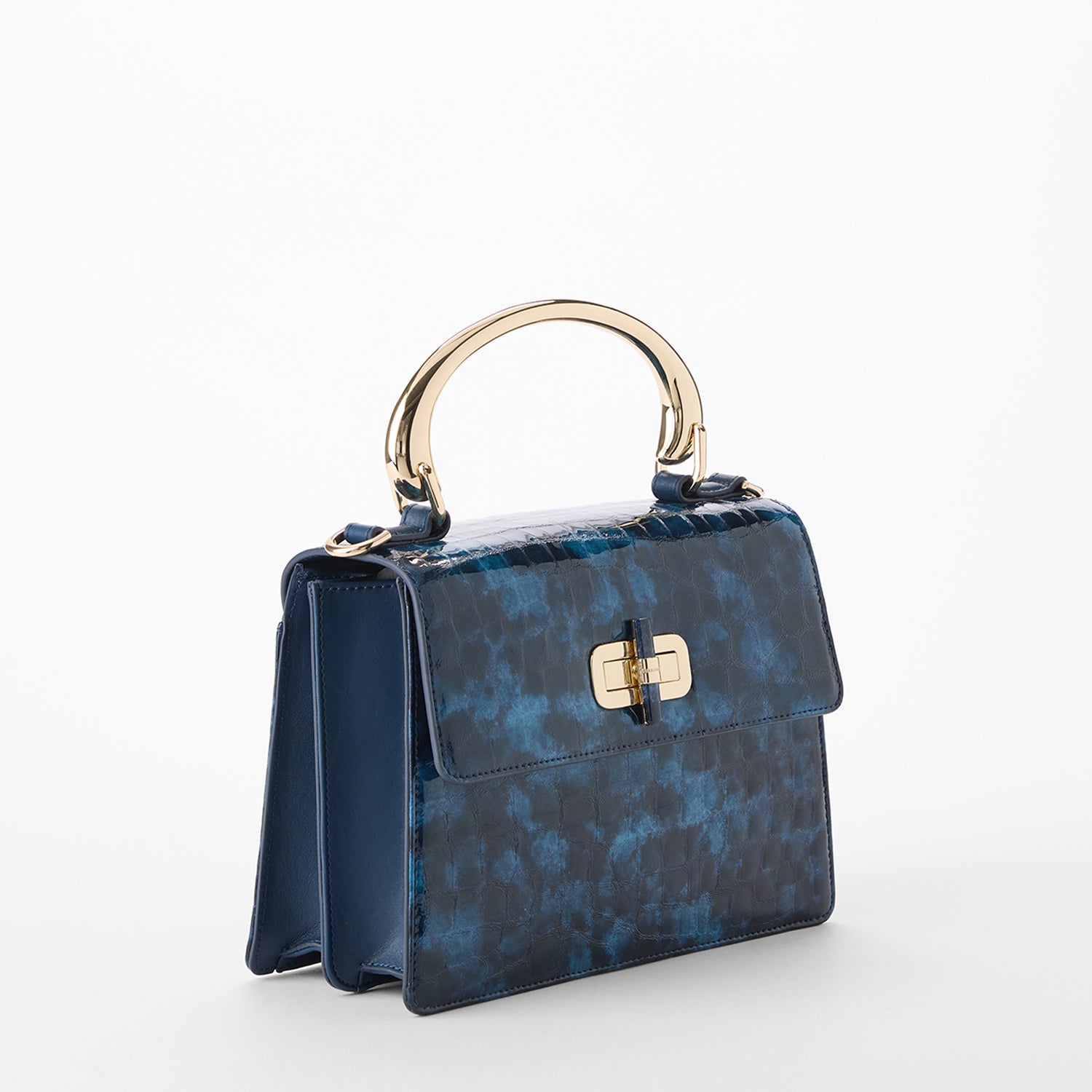 Small Hallie Satchel | Ultramarine Nile | BRAHMIN Small Hallie Satchel | Ultramarine Nile | BRAHMIN