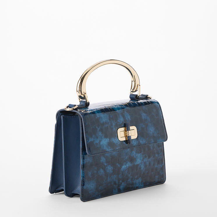 Ultramarine Nile Small Hallie Satchel Side View