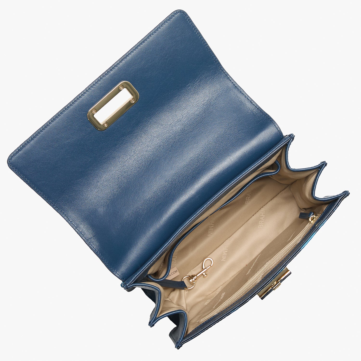Small Hallie Satchel | Ultramarine Nile | BRAHMIN