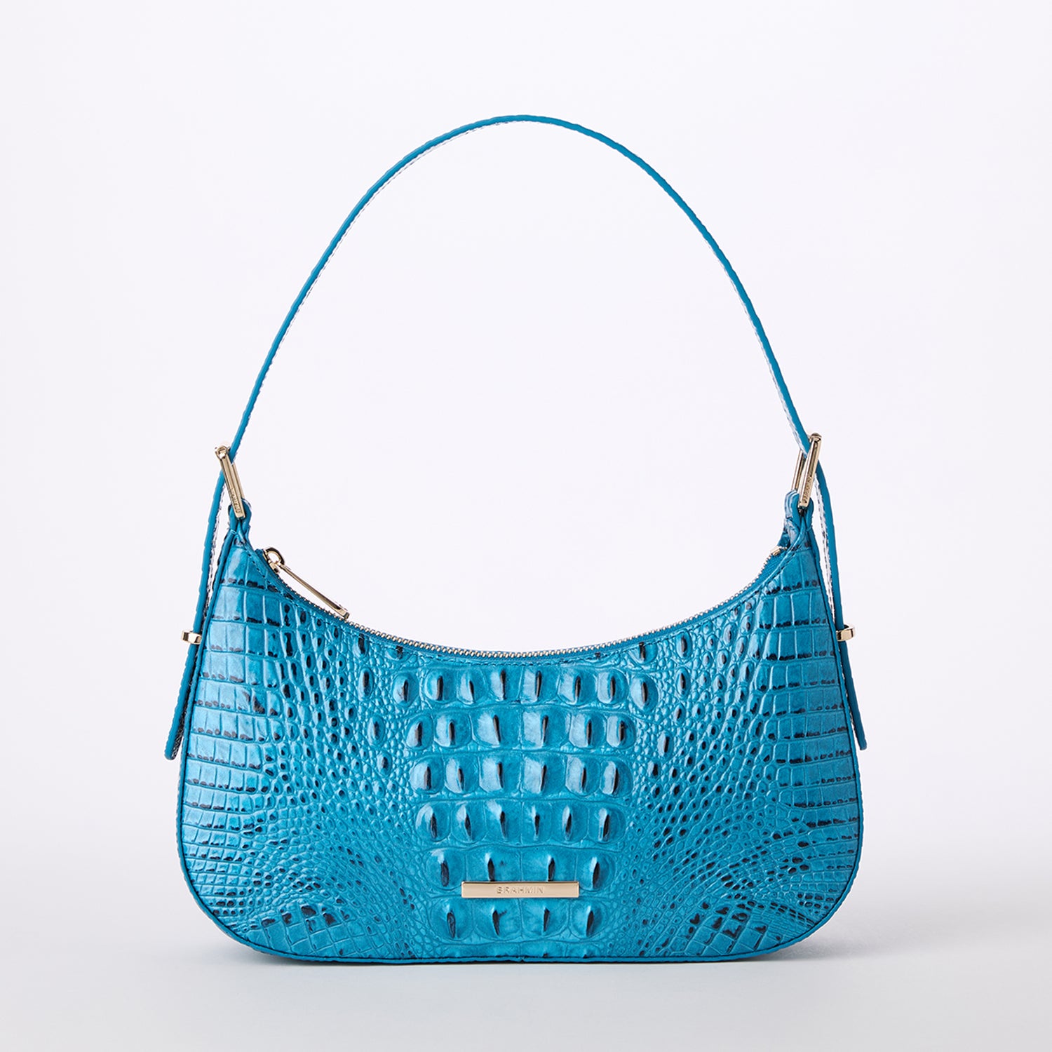 BRAHMIN Croc Embossed Croc Embossed Stardust Leather Melbourne purchases Med Bowie