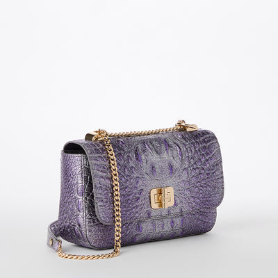 Purple Glitter Melbourne Rosa Crossbody Side View 
