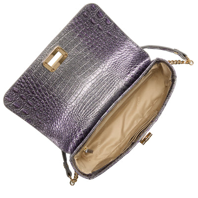 Purple Glitter Melbourne Rosa Crossbody Open Top View 

