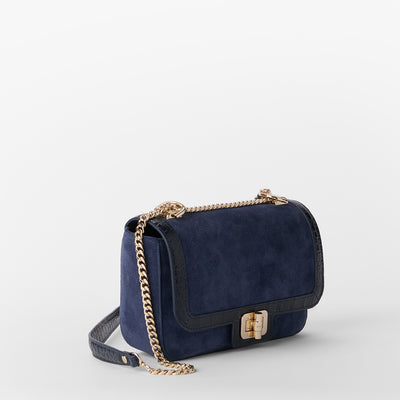 Navy Angora Rosa Crossbody Side View 