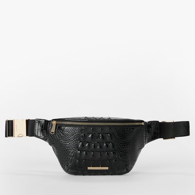 Hollis Leather Belt Bag Black Melbourne Front View