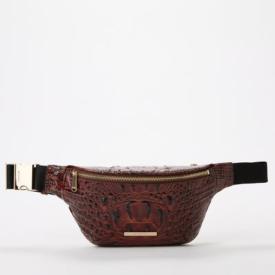 Hollis Leather Belt Bag Pecan Melbourne Front View