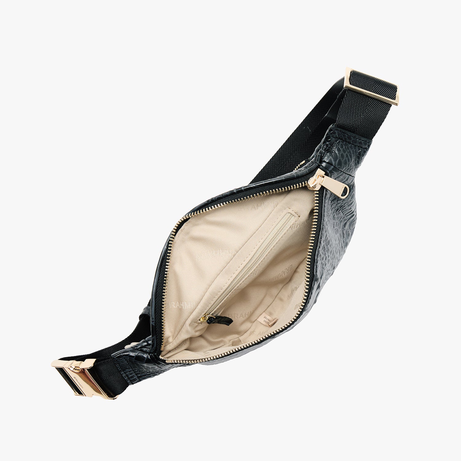 Hollis Leather Belt Bag | Black Alden Road | BRAHMIN