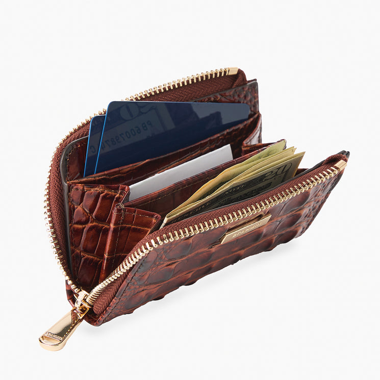Pecan Melbourne Anita Wallet Open with Money