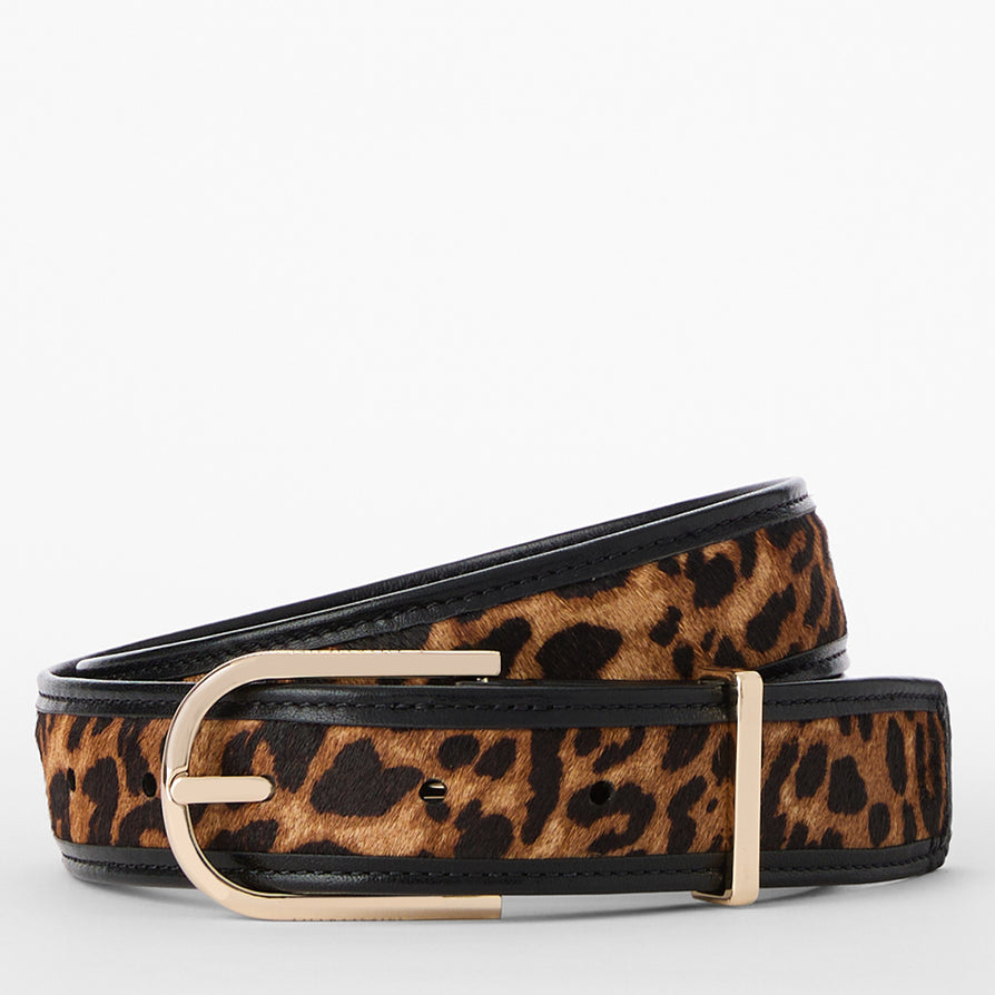 Gold Buckle Belt | Cherry Lacquer Classic Croc | BRAHMIN display picture 3