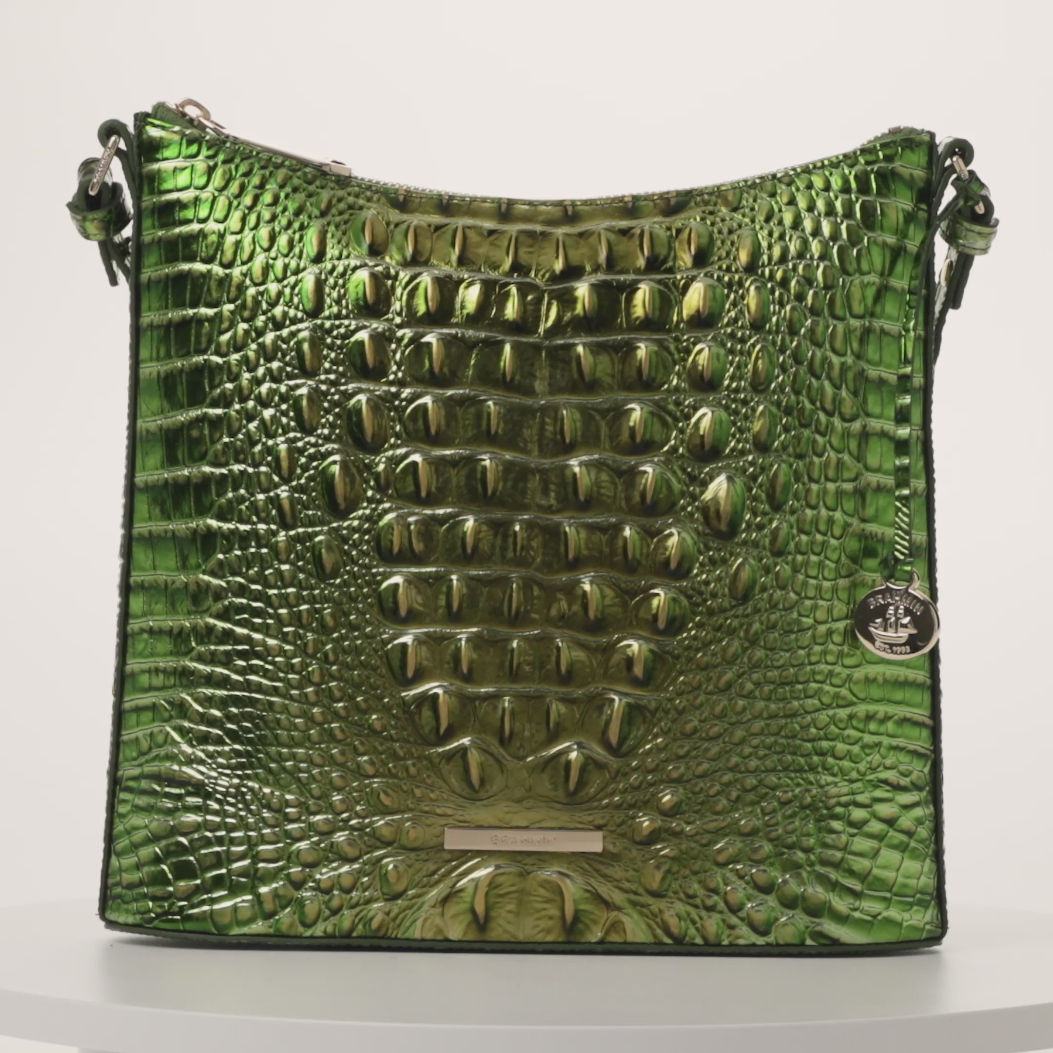 Katie Zip Top Crossbody Bag | Cacti Green | BRAHMIN